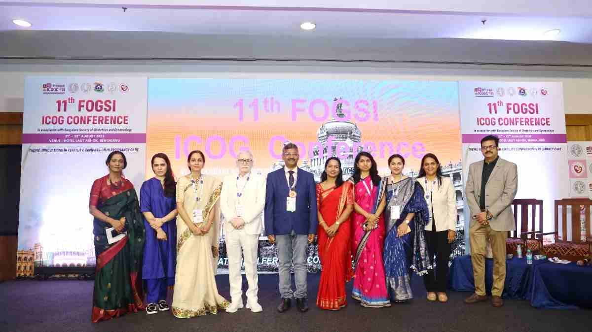 Moderating a panel discussion on how to improve IUI success rate at the FOGSI ICOG conference 2026